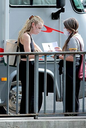 Dakota Fanning -  On location of the new TV series 'Ripley' in Rome